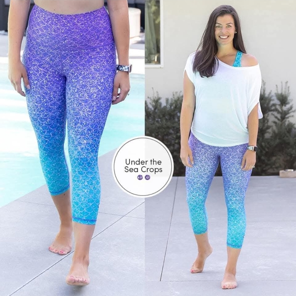 🔷️3 Items for$20🔷️ Silver Icing Women's Under The Sea Cropped Leggings SZ XS